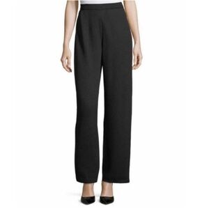 ST. John Evening Santana Black Wide Leg Knit Pants Size 10